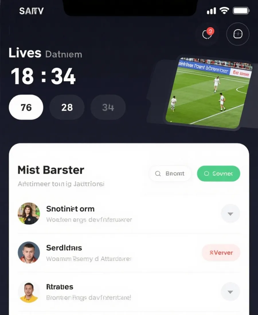 即時比分與賽事追蹤介面示意圖